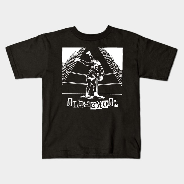Oldschool Wrestling Kids T-Shirt by GodsBurden